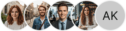 Multiple investor profile avatars on Harbor Capitio trading review block
